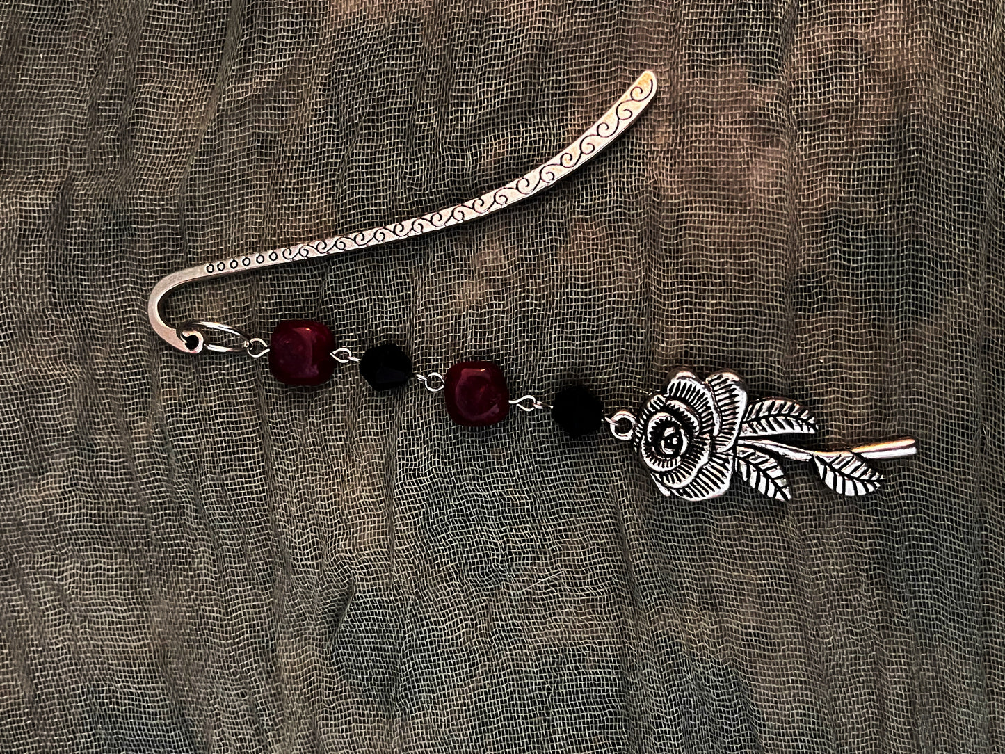 Romantic rose bookmark