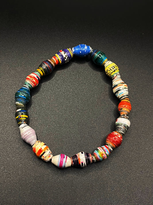 Paper bead elastic bracelet