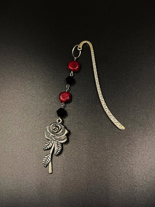 Romantic rose bookmark