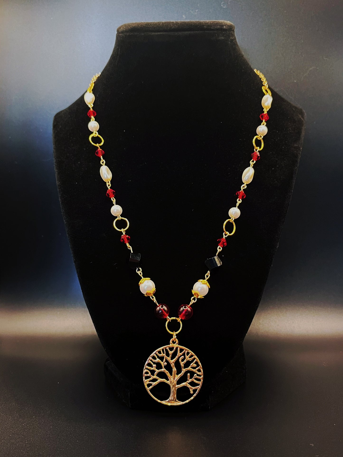 Growing tree charm necklace