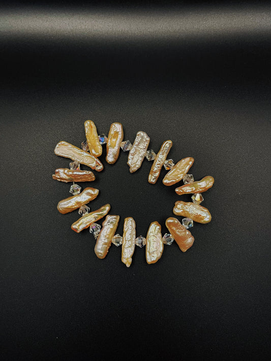 Freshwater pearl elastic bracelet