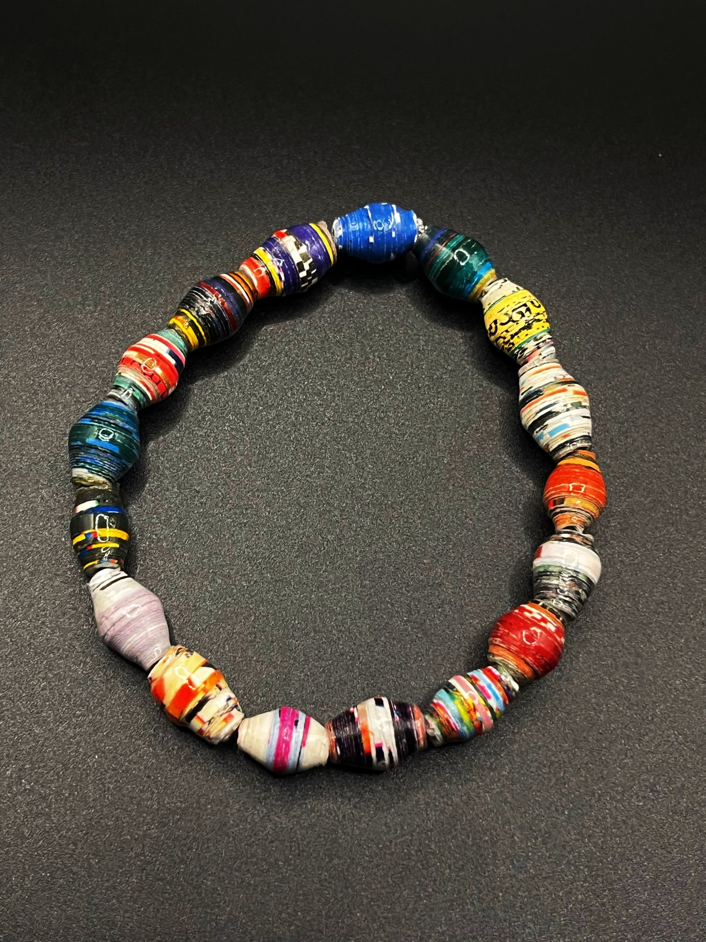 Paper bead elastic bracelet