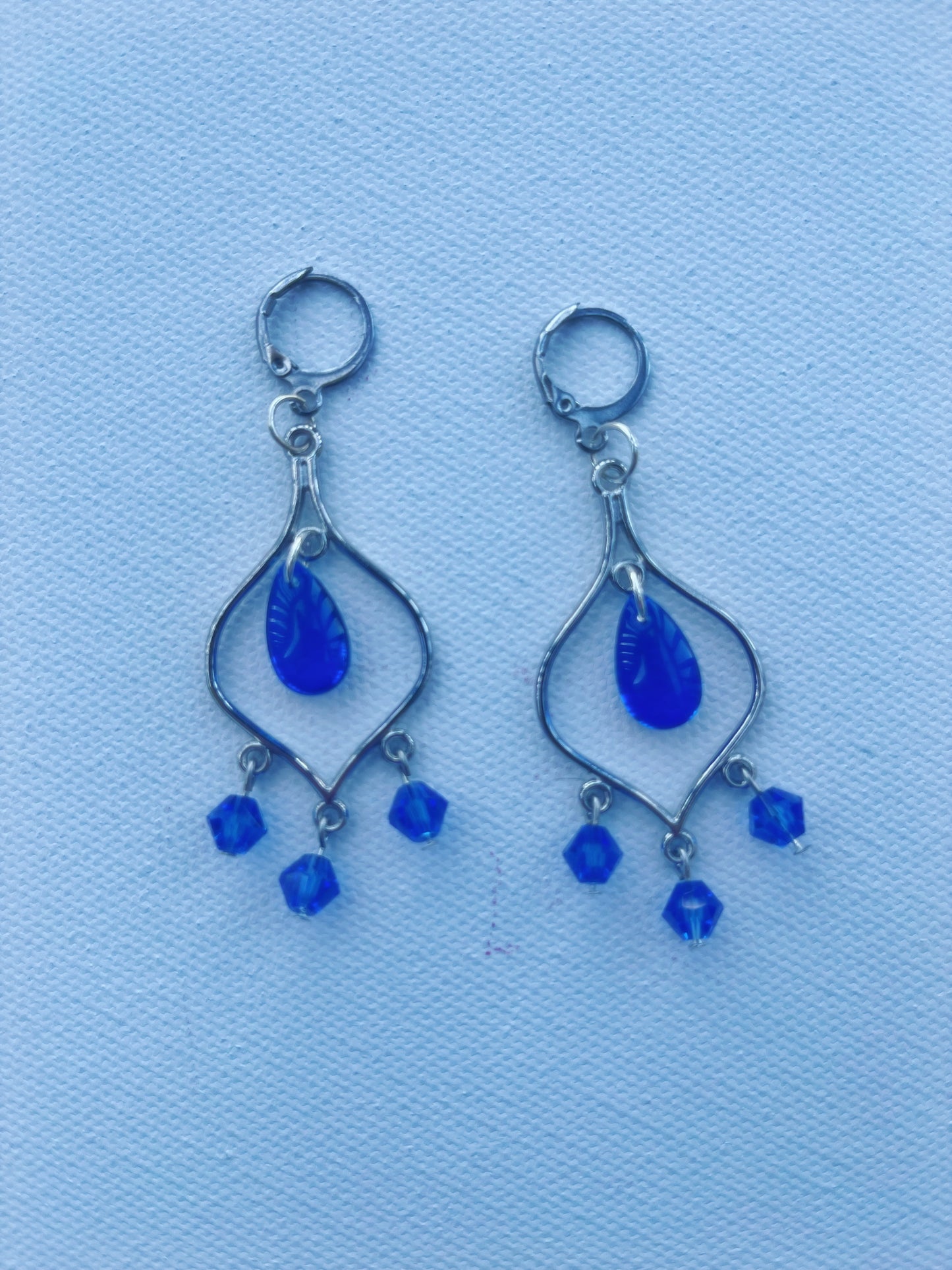 Royal blue drop earrings
