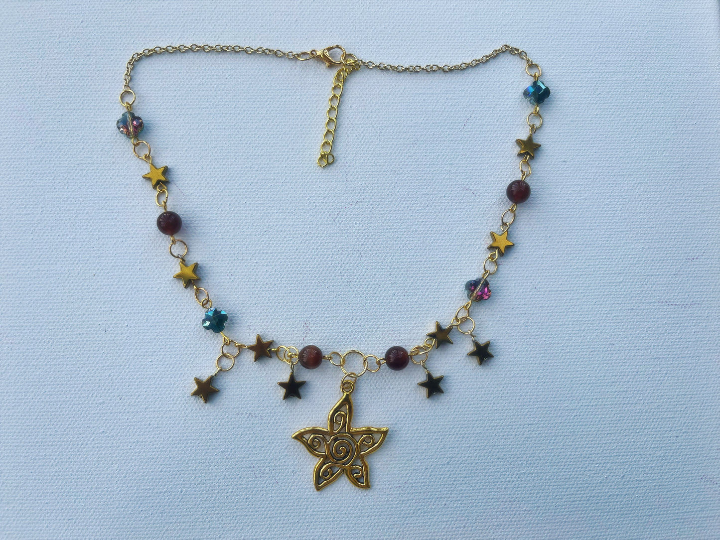 falling stars charm necklace
